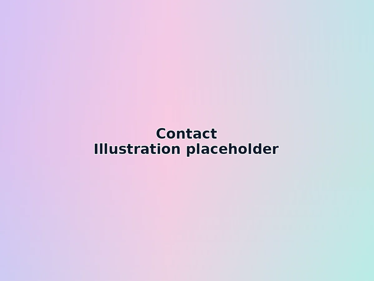 [PLACEHOLDER] Friendly support illustration with infinity accent